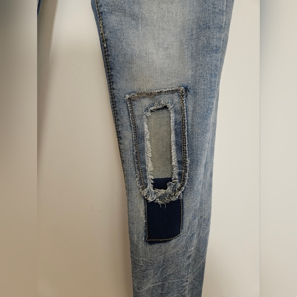 Vintage Low-Rise Skinny Patchwork Jeans - Picture 10 of 12